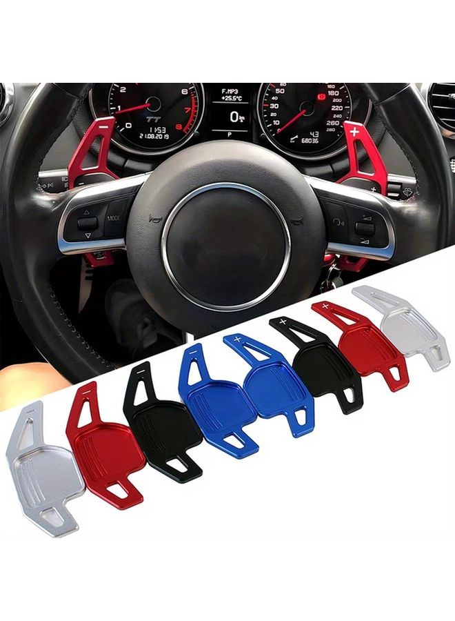 Blue Paddle Shifter Extension For Audi A4 A3 A5 A6 S6 Q5 A8 R8 TT TTS DSG - Image 1